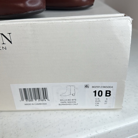 Lauren Ralph Lauren Willa Brown Leather Boot Sz 10 - Picture 10 of 11